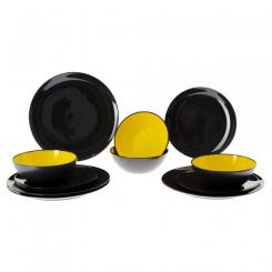 Geschirrset Grey Line gelb