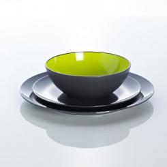 Geschirrset Grey Line lemon
