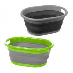 Faltbare Waschschüssel Lotus grau-schwarz