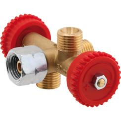 Abzweigventil G 1/4 LH-ÜM x 3 x G 1/4 LH-KN