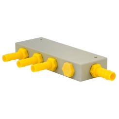 Wasserverteilerblock WeißGELB® 4-fach