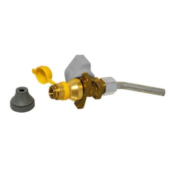 Ventil mit Flansch und Rohr 