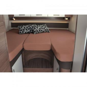 Spannbettlaken-Set 3-teilig für Heckbetten, macciato hellbraun