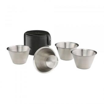 Bechersatz im Lederetui 