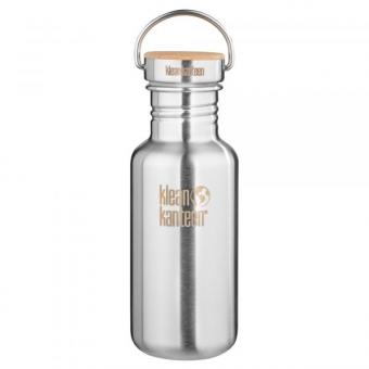 Trinkflasche mit Bambusdeckel 532 ml M, 532 ml mit Bambusdeckel