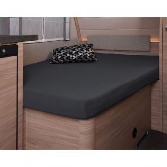 Spannbettlaken 137 x 195 (110 / 90) cm für französisches Bett im Wohnwagen, titanium titanium