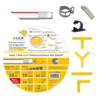 Trinkwasserschlauch-Set WeißGELB 