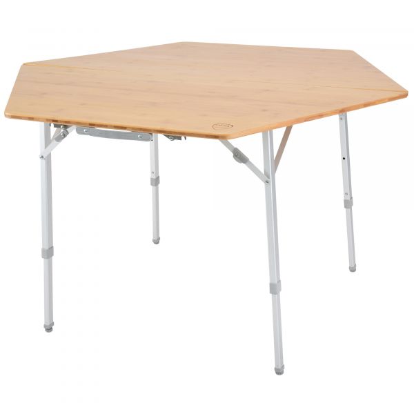 Bambus Falttisch 6-eckig